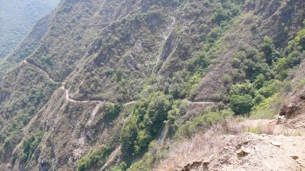 Horse Trail Mountains Peru Südamerika Staubig Hochwertiges Foto — Stockfoto