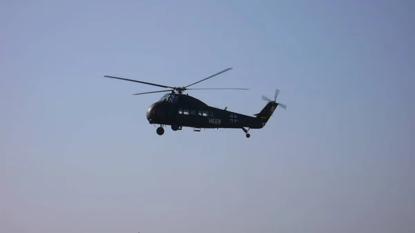 Sikorsky Helikopter S58 Silnik Mostkowy Oldtimer H34G Silnik Tłokowy Wysokiej — Zdjęcie stockowe