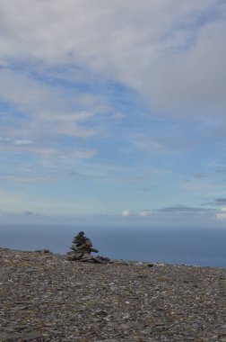 Nordcap Nordkapp Norveç Kutup Dairesi İskandinavya. Yüksek kalite fotoğraf
