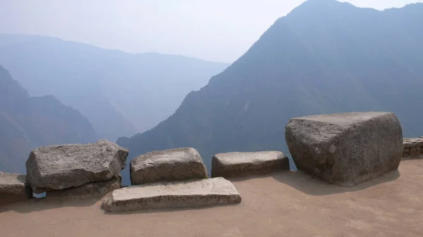 Machu Picchu Civilización Famosa Antigua Cultura Unesco Perú Foto Alta — Foto de Stock
