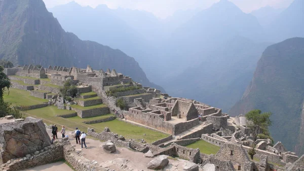 Machu Picchu Civilización Famosa Antigua Cultura Unesco Perú Foto Alta — Foto de Stock
