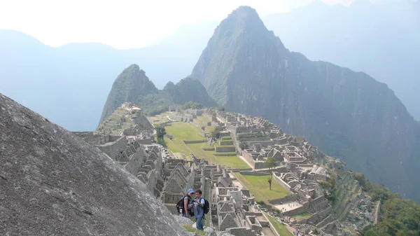 Machu Picchu Civilizáció Híres Ősi Unesco Kultúra Peru Kiváló Minőségű — Stock Fotó