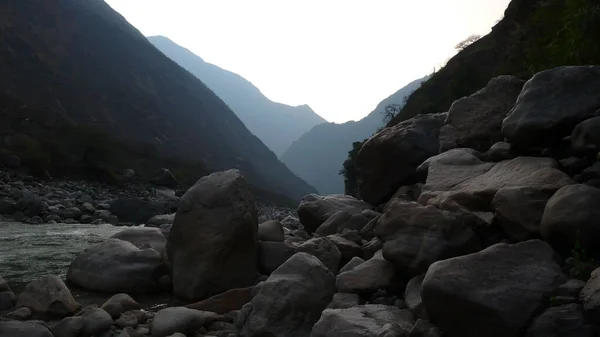 Río Salvaje Rocas Montañas Perú Andes Silvestres Foto Alta Calidad — Foto de Stock