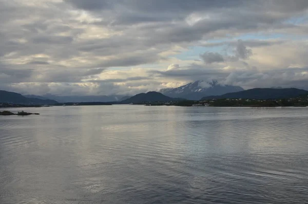 Small Norwegian Harbour Views Scandinavia Beauty Flat Water High Quality — Stock Photo, Image