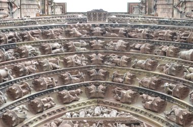 Gotik mimari iskele kapısı hilkat garibesi kumtaşı kadar eski. Yüksek kalite fotoğraf