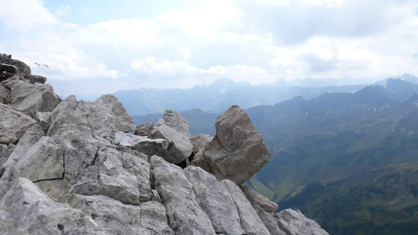Hindelanger Klettersteig Montaña Alpinismo Escalada Roca Bavaria Foto Alta Calidad —  Fotos de Stock