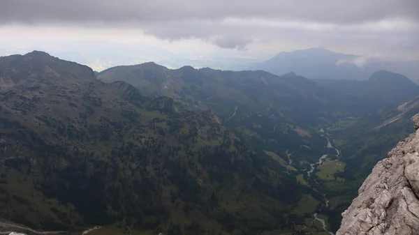 Гора Гінделангер Клеттерштайг Альпінізм Рок Піднімається Баварію Фотографія Високої Якості — стокове фото