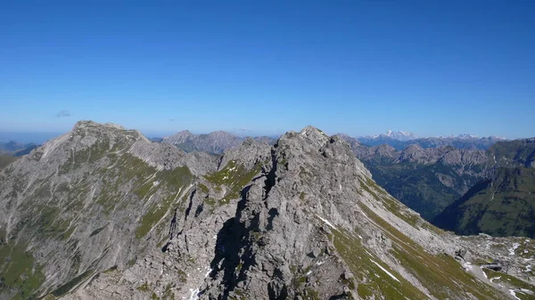 Hindelanger Klettersteig Alpinizm Alpinizm Skała Wspinaczka Bavaria Wysokiej Jakości Zdjęcie — Zdjęcie stockowe