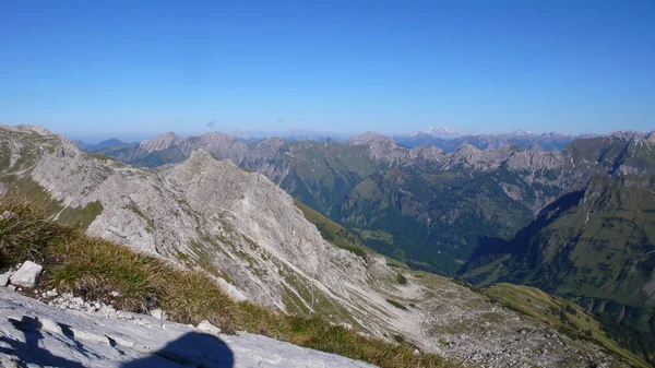 Hindelanger Klettersteig Montaña Alpinismo Escalada Roca Bavaria Foto Alta Calidad —  Fotos de Stock