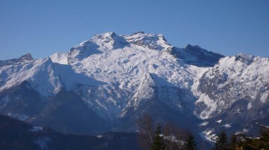 Panaorama La Clusaz Fransa Mavi Kayak Piste Tatil Alpleri. Yüksek kalite fotoğraf