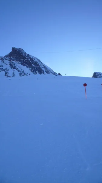 Kaprun Österreich Skifahren Wintersport Alpen European Blue Sky Sunny Hochwertiges — Stockfoto