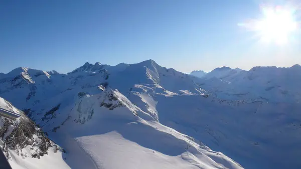 Kaprun Αυστρία Σκι Wintersport Άλπεις Ευρωπαϊκό Blue Sky Sunny Υψηλής — Φωτογραφία Αρχείου