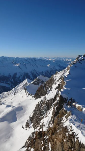 Kaprun Oostenrijk Skiën Wintersport Alpen European Blue Sky Sunny Hoge — Stockfoto