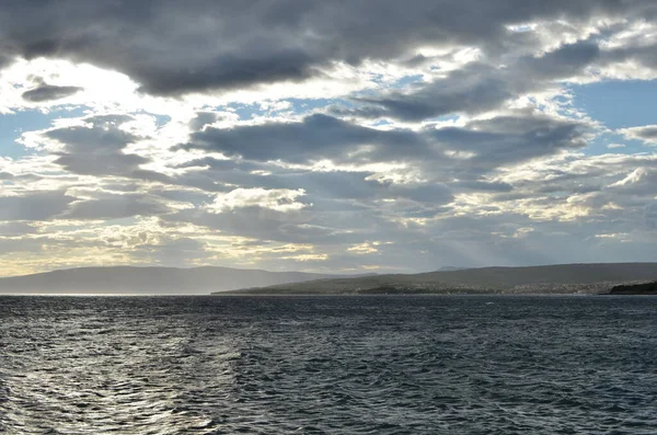 Krk Windi Semprotan Laut Croatia Mediteranian Wether Foto Berkualitas Tinggi — Stok Foto