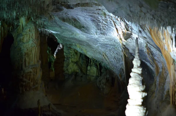 地球の下のPostojna洞窟Slowenien Stalactite 高品質の写真 — ストック写真