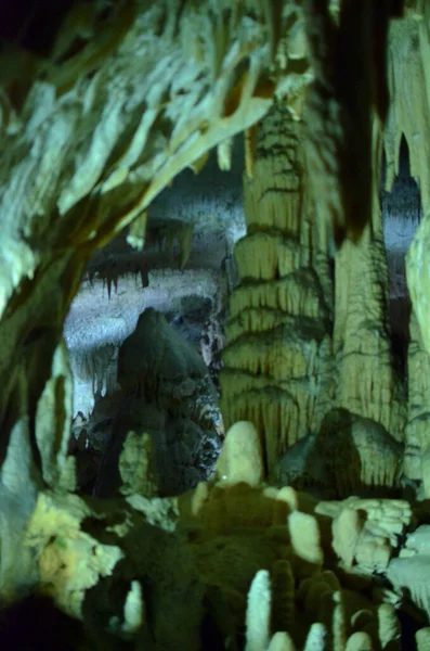 Cueva Postojna Stalactite Slowenien Bajo Earh Foto Alta Calidad —  Fotos de Stock
