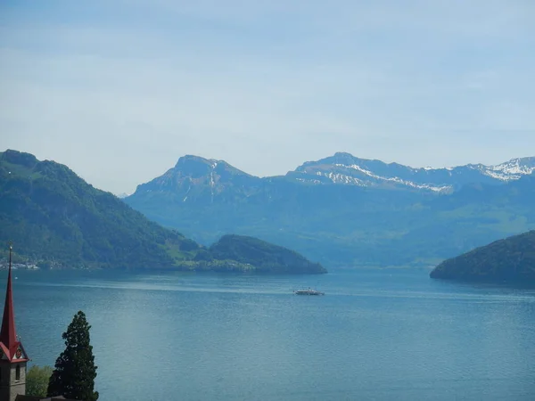Lago Maggiore Lake Blue Italy Alpar Europé Högkvalitativt Foto — Stockfoto