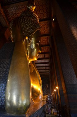 Altın dev Buda Bangkok tapınağı Tayland Budizmi. Yüksek kalite fotoğraf