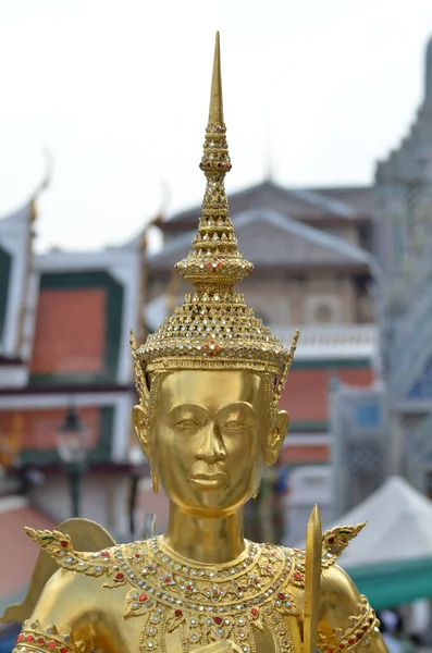 Goldene Statuen Buddha Bangkok Tempel Thailand Buddhismus Hochwertiges Foto — Stockfoto