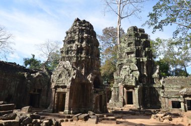 Angkor Wat Kamboçya tarihi Khmer tapınağını mahvediyor. Yüksek kalite fotoğraf