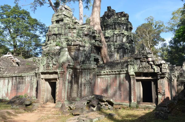 Angkor Wat Camboja Arruina Templo Histórico Khmer Raízes Árvores Perderam — Fotografia de Stock