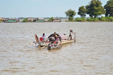 Kamboçya 'da balıkçı Mekong Nehri fenomeni. Yüksek kalite fotoğraf