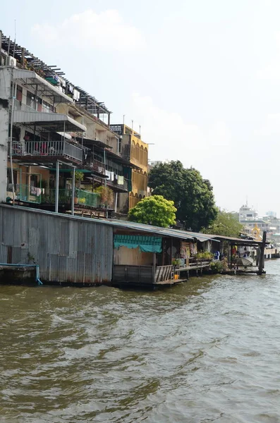 曼谷拥有运河五彩斑斓的亚洲河流文化 高质量的照片 — 图库照片