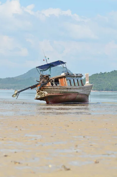 Secco Caduto Longtail Boat Koh Yao Noi Island Thailandia Beach — Foto Stock