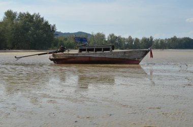 Koh yao Noi Adası Tayland Sahili Uzunkuyruklu Teknesi. Yüksek kalite fotoğraf