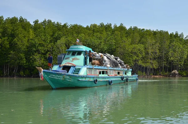 Koh Yao Noi Island Thailanda Beach Longtail Boat Fotografie Înaltă — Fotografie, imagine de stoc