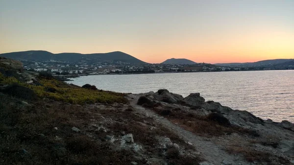Самотній Шлях Парас Греція Медитеранський Острів Егеан Фотографія Високої Якості — стокове фото