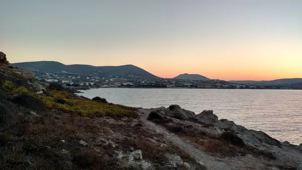 Самотній Шлях Парас Греція Медитеранський Острів Егеан Фотографія Високої Якості — стокове фото