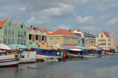 Willemstad Dutch Hollanda Antiller Karayipler Karayipler Curacao Adası Sahili. Yüksek kalite fotoğraf