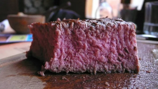 Peace Steak Medium Cut Pink Colour Detail Высокое Качество Фото — стоковое фото