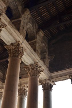 Pantheon Roma eski mimari kubbenin antik başyapıtı. Yüksek kalite fotoğraf