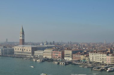 Venice from Air Panorama View Horizon şehri. Yüksek kalite fotoğraf
