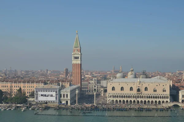 Venedig Från Air Panorama View Horizon Citiscape Högkvalitativt Foto — Stockfoto