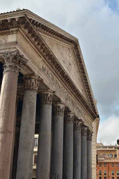 Pantheon Rom Italy Gamla Mästerverk Arkitektur Gammal Kupol Högkvalitativt Foto — Stockfoto