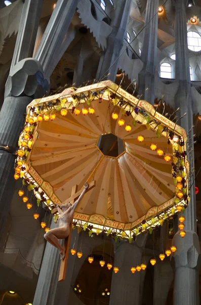 Sagrada Familia Antoni Gaudì Particolare Architettura Della Cattedrale Foto Alta — Foto Stock
