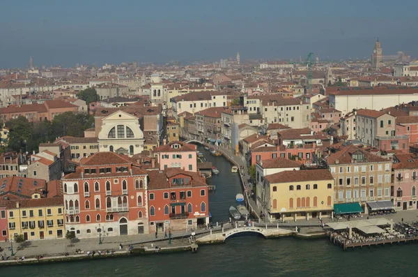 Venedig Aus Der Luft Betrachtet Horizont Stadtlandschaft Hochwertiges Foto — Stockfoto