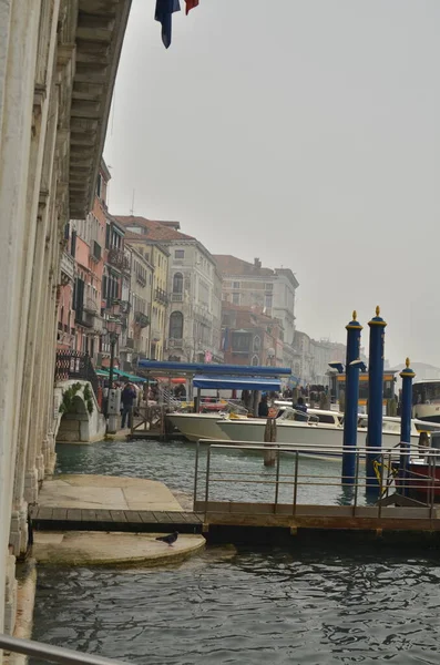 Grand Canal Βενετία Ιταλία Panorama Boat Pier Υψηλής Ποιότητας Φωτογραφία — Φωτογραφία Αρχείου