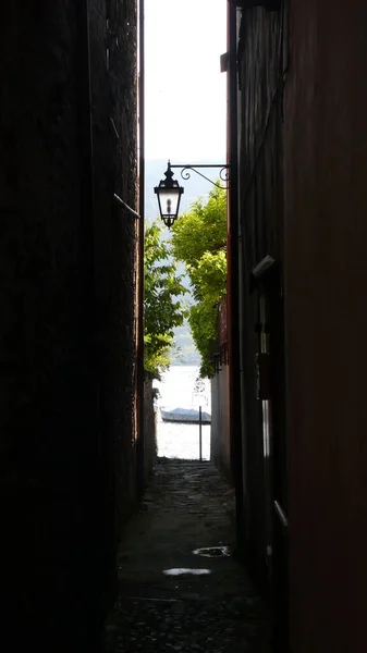 Wąska Ulica Locarno Włochy Lago Maggiore Old Village Wysokiej Jakości — Zdjęcie stockowe