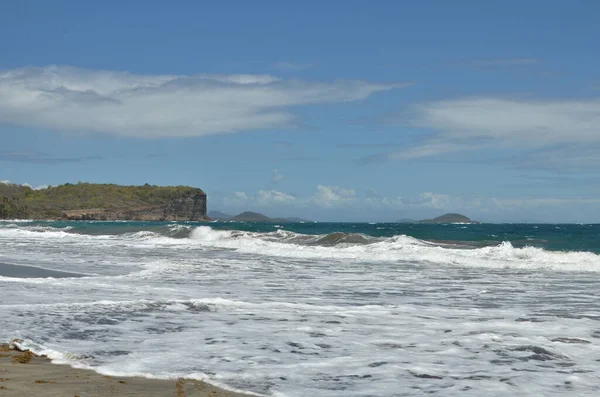 stock image Caribic Beach caribbean rocks waves White Water Coast. High quality photo