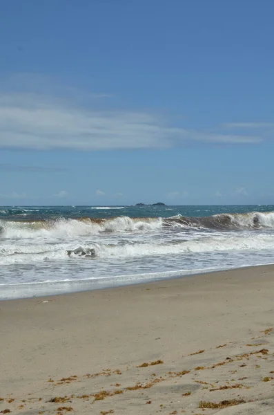 Карібський Пляж Каріббів Хвилює Біле Узбережжя Води Фотографія Високої Якості — стокове фото