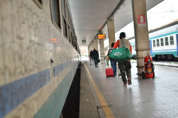 Eski Roma Treni İtalya Ana İstasyonu Avrupa. Yüksek kalite fotoğraf