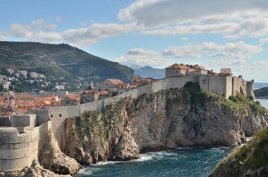 Dubrovnik Hırvatistan eski Fort cliff unesco 'da. Yüksek kalite fotoğraf