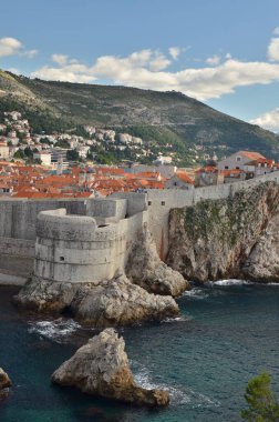 Dubrovnik Hırvatistan eski Fort cliff unesco 'da. Yüksek kalite fotoğraf
