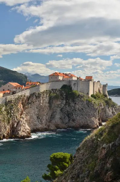Dubrovnik Croatia Ariatic Old Fort Cliff Unesco High Quality Photo — Stock Photo, Image