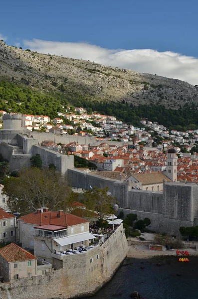 Dubrovnik Croácia Ariático Velho Forte Penhasco Unesco Foto Alta Qualidade — Fotografia de Stock