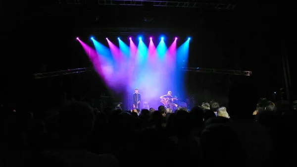 Konsert Show Scenbelysning Blue Pink Händelse Underhållning Högkvalitativt Foto — Stockfoto